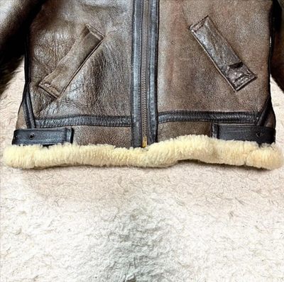 Schott Type B-3 Real Mouton Bomber Lamb Leather Flight Jacket