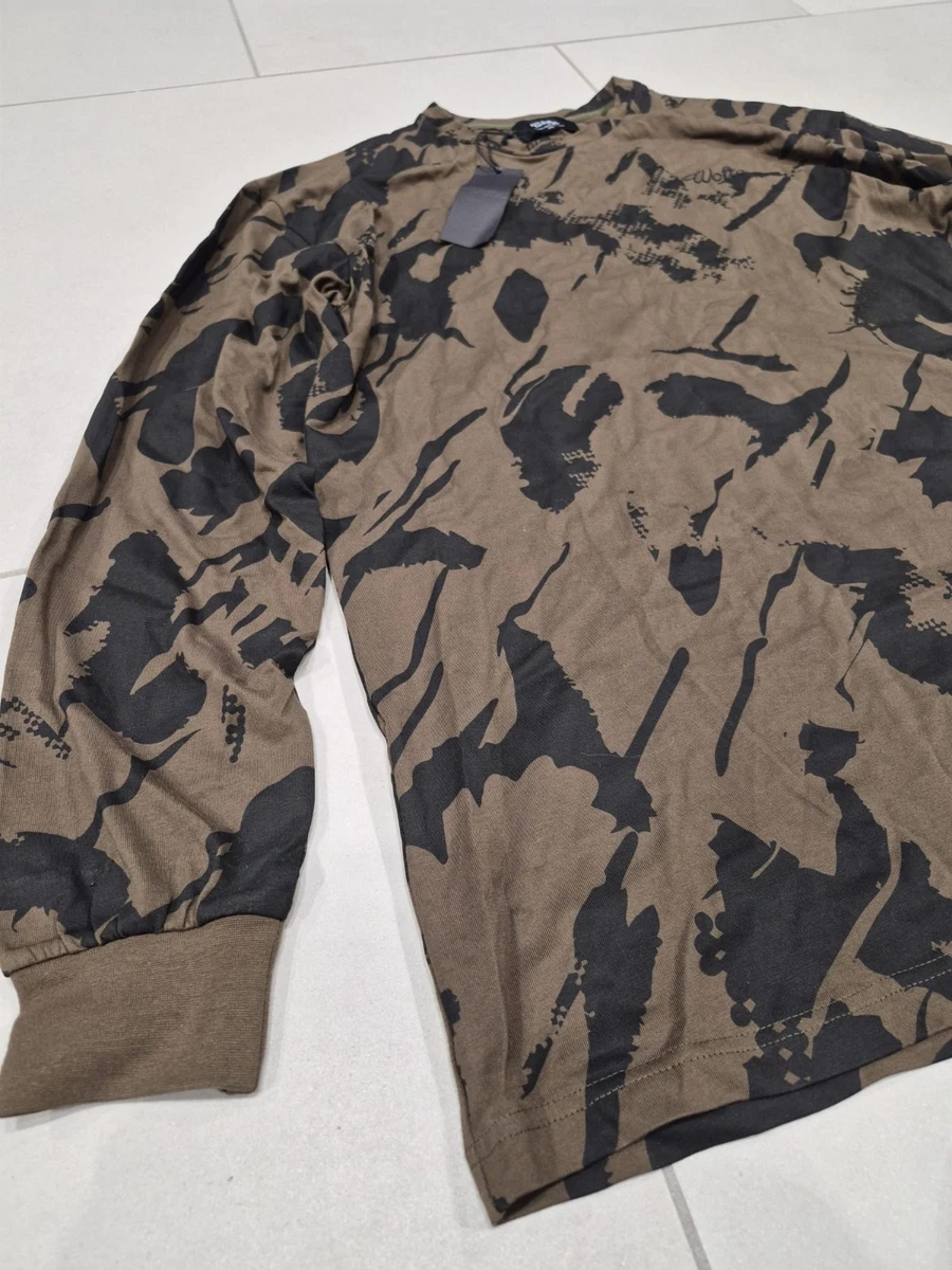 Camiseta manga larga Wofte Shadow camuflada. Pesca de carpa.