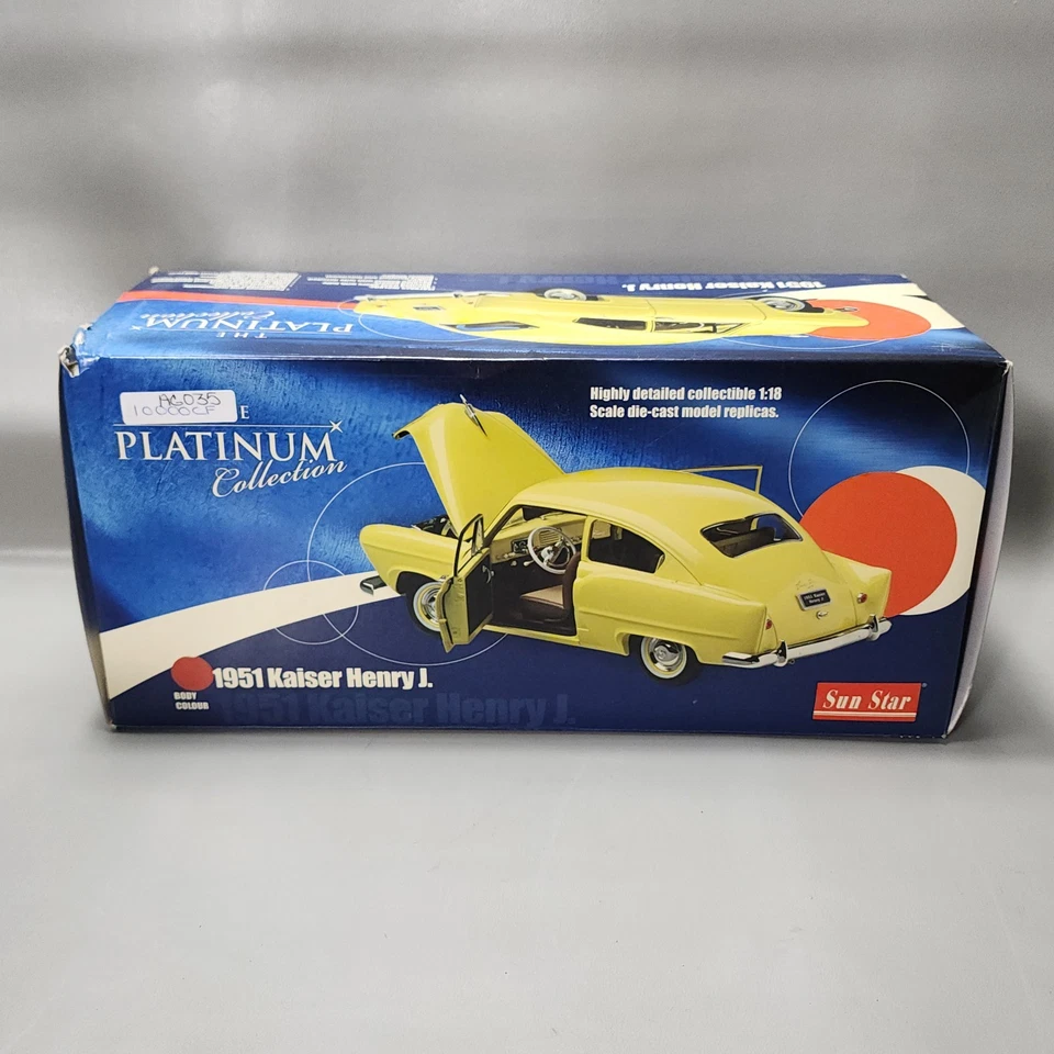 Sun Star 1951 Kaiser Henry J 1:18 Scale Diecast 5092 Platinum Collection - Image 2 of 4