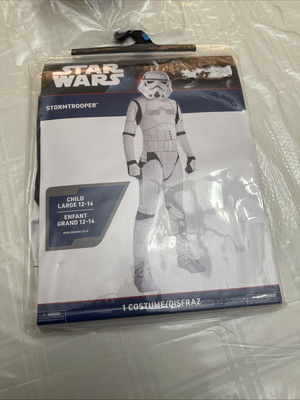 New Kids Childs Large 12-14 Star Wars Stormtrooper Costume With Mask