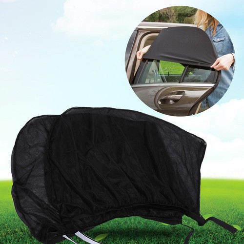 2Pcs Universal Car Side Window Sun Shade Breathable Mesh Sun Shield UV Rays Auto - Picture 6 of 7