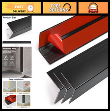 4PCS 45" Black Metal Corner Protectors, Self-Adhesive Edge Guards for Furniture