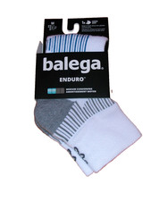 Balega Enduro Medium Cushion Unisex Quarter Socks Men's Size Medium NWT White