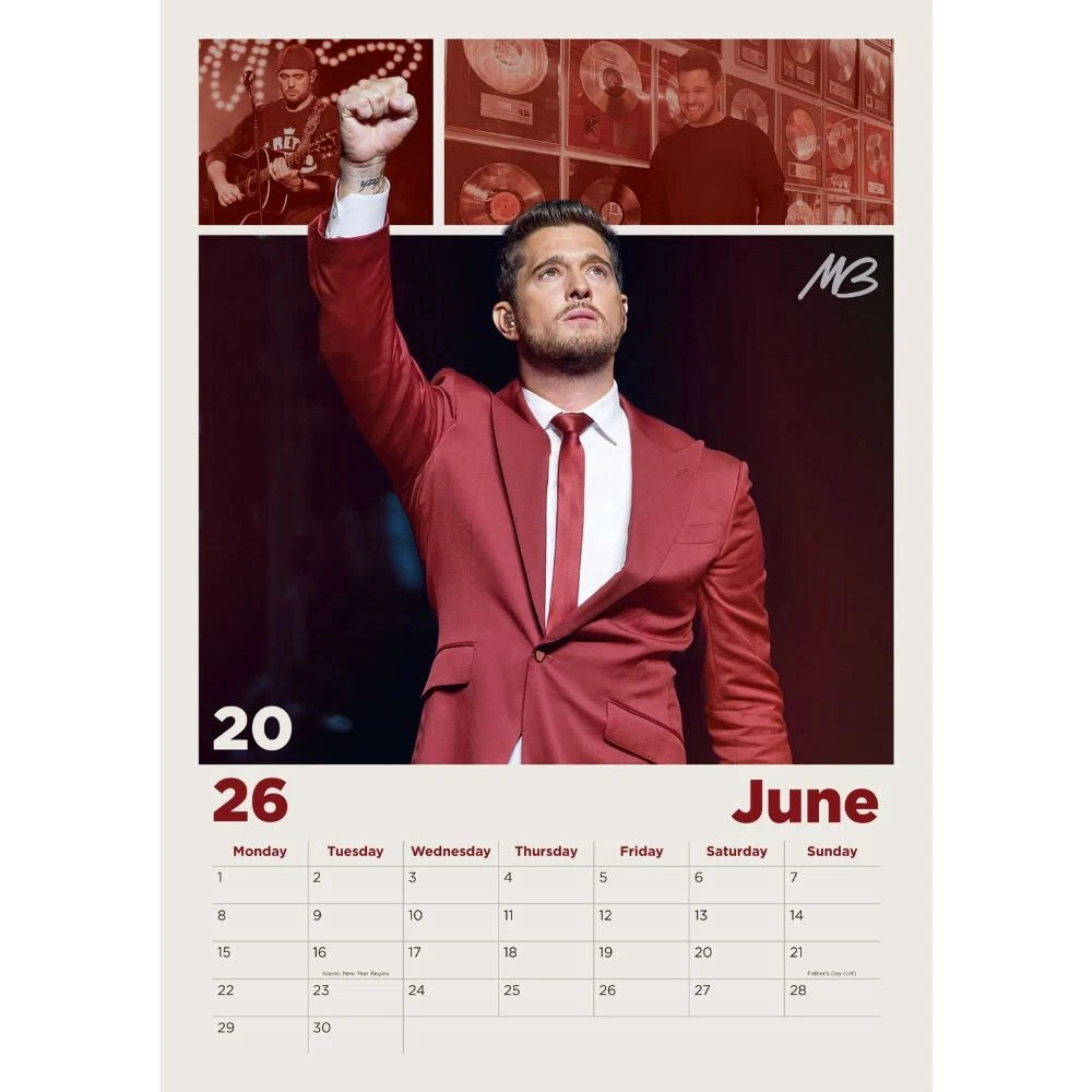 Michael Buble 2026 Vertical Wall Calendar