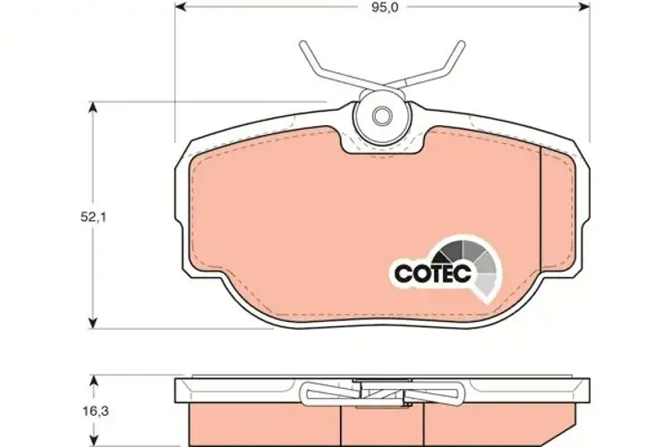 Brake pads GDB1155 TRW for LAND ROVER RANGE ROVER   RANGE ROVER Mk II