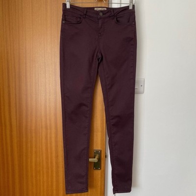 Fat Face Super Skinny Jeggings Jeans Gr. UK 10R L30  Damen Black Grape Denim