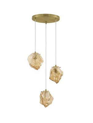 Nova Luce Pendelleuchte Hängeleuchte ODELLE E14 LED Gold dimmbar 3-flammig Glas