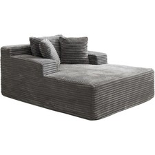 Ultra-Comfort Corduroy Boneless Sofa, Deep Seat  No Assembly, 2-in-1 Sleeper