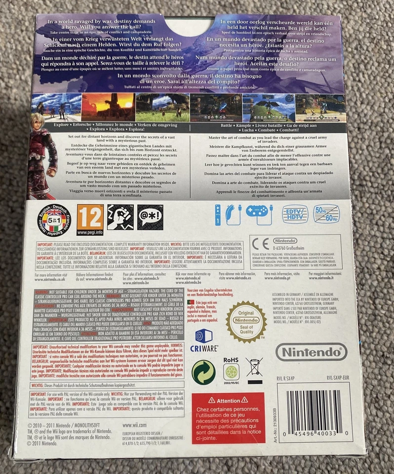 Xenoblade Chronicles Special Edition with Classic Red Controller Wii Sealed New - image 2 of 4