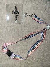 Universal Studios Pride Rainbow Lanyard w/ Clear Plastic ID Badge Holder, Unisex