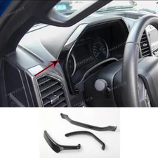 ABS Black Dashboard Instrument Box Cover Trim Strip For Ford F-150 2015-2019