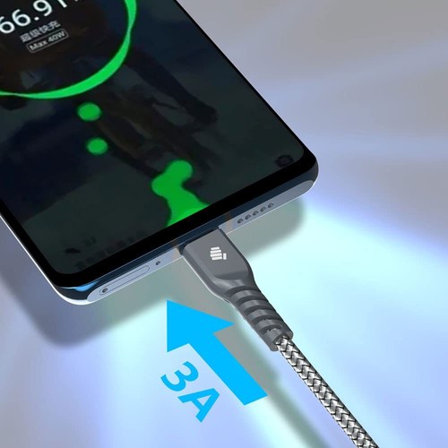 Techgear Extra Lang 2m 6,5 Fuß STARK Hohe Haltbarkeit Geflochten USB C Lade D... - Bild 8 von 9