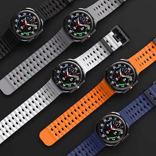Bracelet Silicone Lumineux pour Samsung Galaxy Watch Ultra2025/Ultra Smartwatch Strap - Photo 11 sur 38