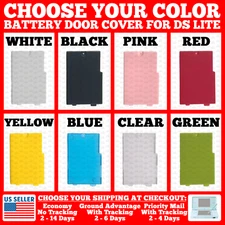 NDSL Battery Cover Door for Nintendo DS Lite DSL + SCREW Black/White/Pink/Green