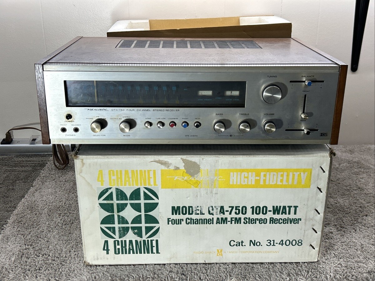 Vintage Realistic QTA-750 Four Channel Stereomax Receiver, 60W