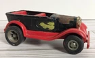 Vintage 70's TONKA 4 1/2" Model T Frantic Flivver Red & Black Mini PRESSED STEEL