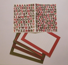 Creative Memories Mini ABC/123 Alphabet Sheet/Mats Winter Colors  Stickers HTF