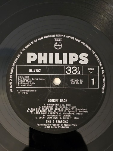 The 4 Seasons - Lookin' Back LP BL 7752 (Ultrasonic Cleaned) - Picture 4 of 7