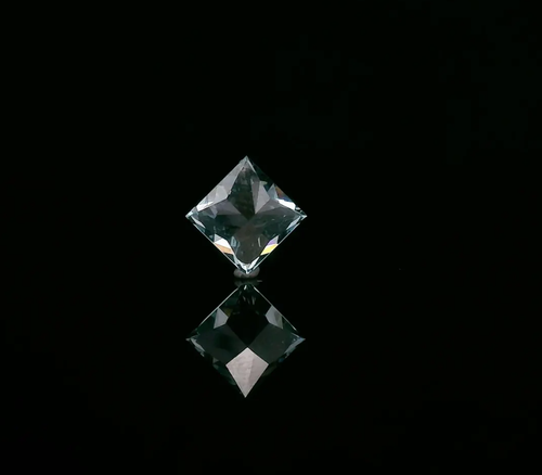 1 CT Natural Blue Color Princess Cut Lab Loose Grown Diamond VVS1 Certified - Picture 3 of 9