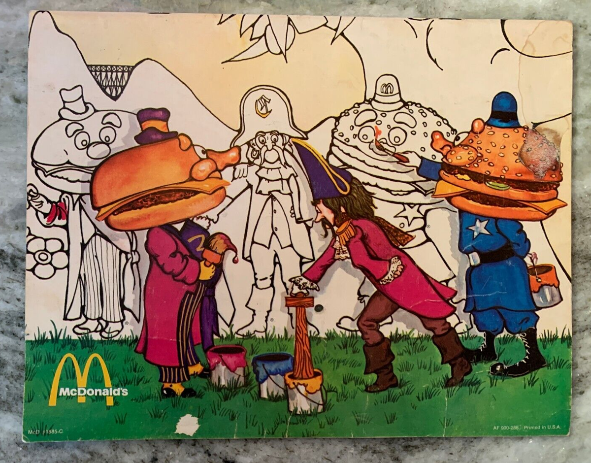 Vintage 1977 Ronald McDonald Coloring Calendar | eBay