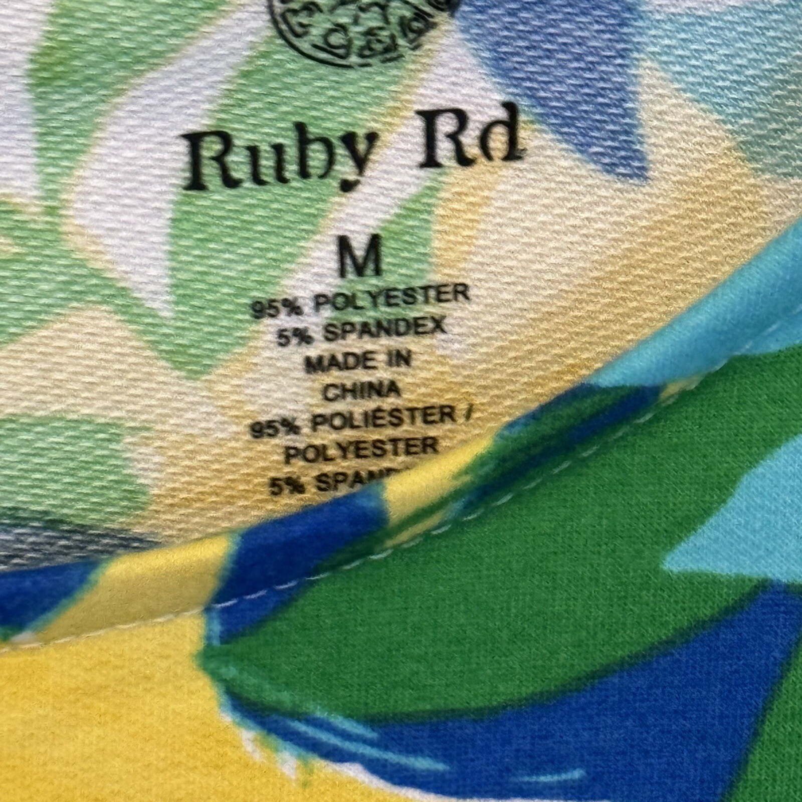 Ruby Rd Dress Size Medium Green Multi Floral Cold… - image 7