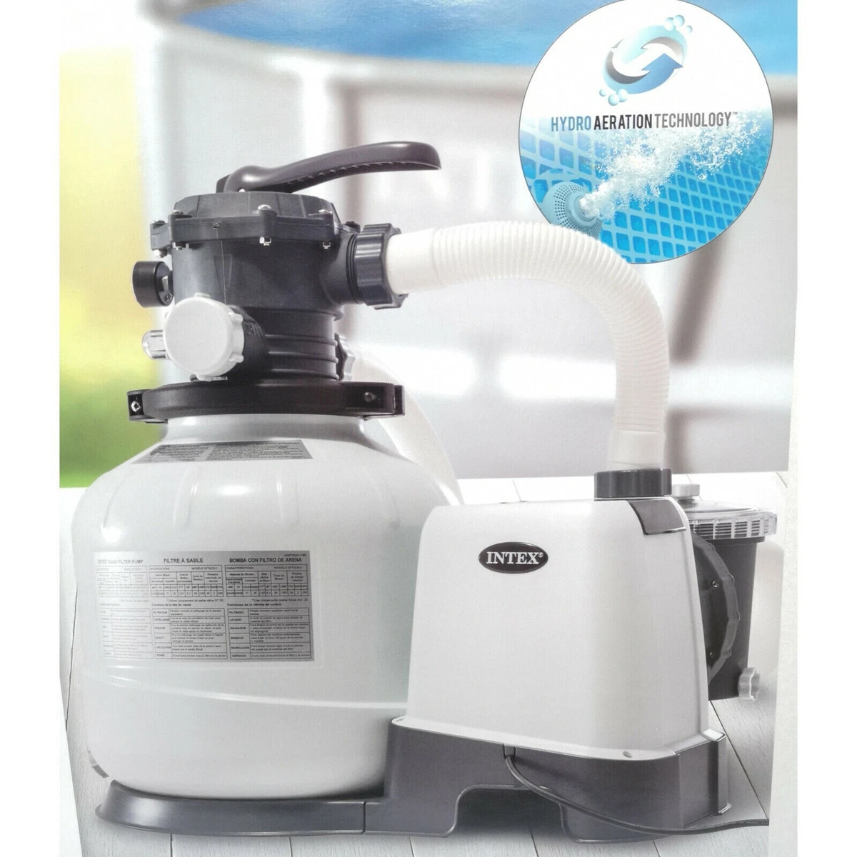 Intex gph krystal clear above ground sand filter pump outlet