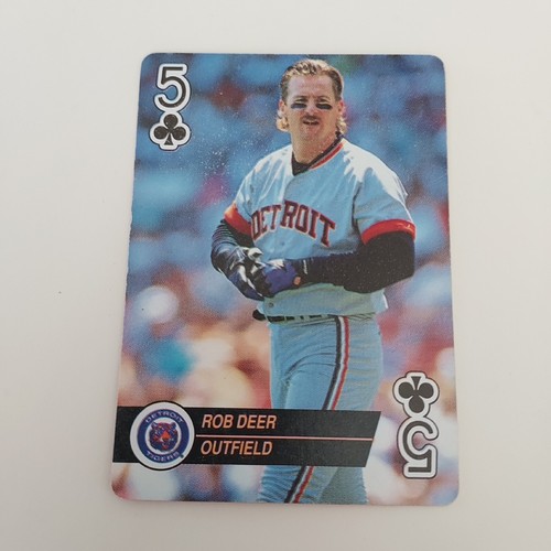 1993 baseball aces poker cards ROB deer 5 Of Spades