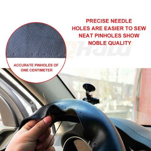 38cm Steering Wheel Cover Genuine Leather For BMW M /1 2 3 4 5 6 Series x1 x3 x5 - Picture 6 of 15