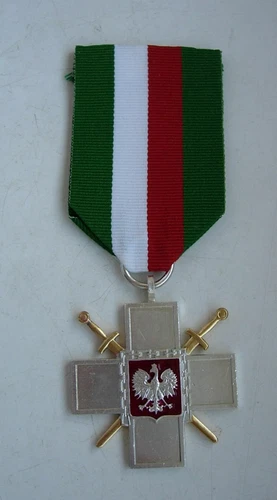 POLISH POLAND WWII CROSS OF THE DEPORTED TO SIBERIA NKVD SOVIET RUSSIA, silvered