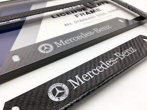 Details About Real Carbon Fiber License Plate Frame For Mercedes Benz B C Cls E G Glk Ml S Sls