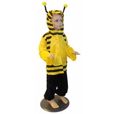 KINDER BIENENKOSTÜM Karneval Fasching Bienen Tier Plüsch-Kostüm Mädchen Jungen