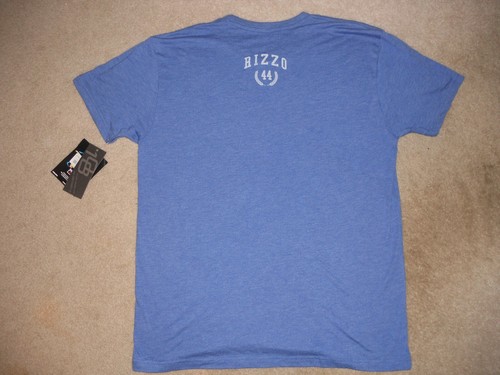 Chicago Cubs MLB Baseball Shirt Anthony Rizzo #44 Classic Turning DP pose XL Blu - 第 3/7 張圖片