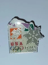 Olympic Games Hat Cap PIN USA ITALY 2006