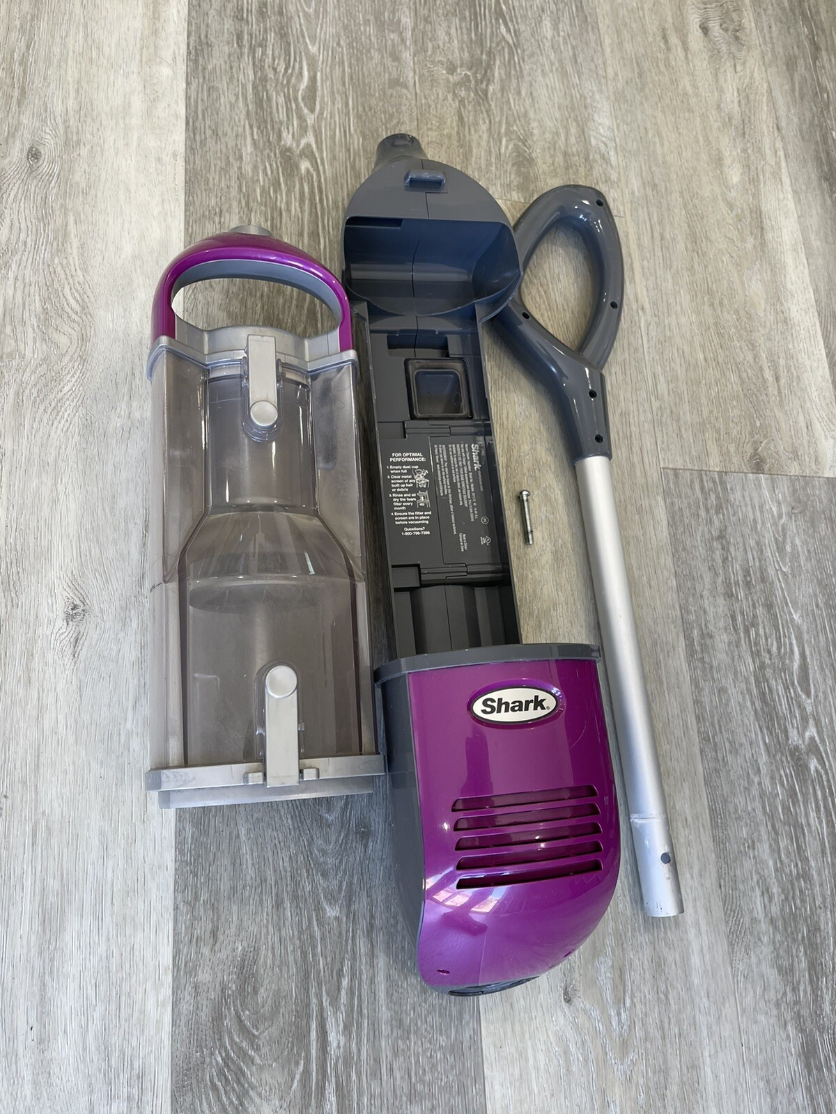 Shark Vacuum Bin Dirt Cup Canister Bin Handle Stick Wand SV1112 SV1110 SV1100-image