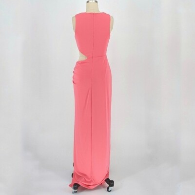 Dundas x Revolve Maxi Cutout Dress Pink S party cocktail wedding evening  formal | eBay