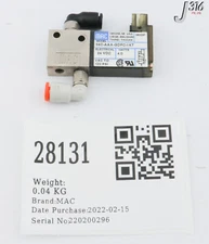 28131 MAC PNEUMATIC SOLENOID VALVE, 24VDC, 120PSI 34C-AAA-GDFC-1KT