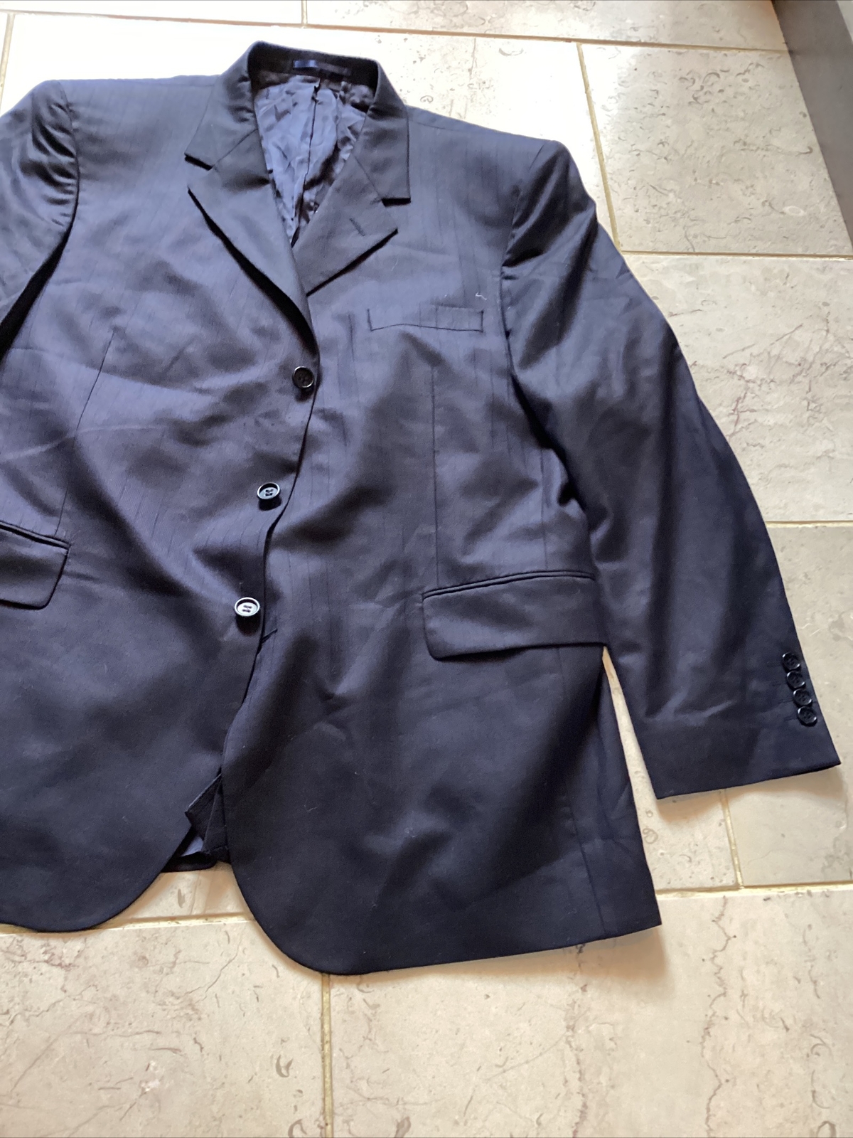 Blazer giacca uomo Yves Saint Laurent YSL lana navy taglia 58 R