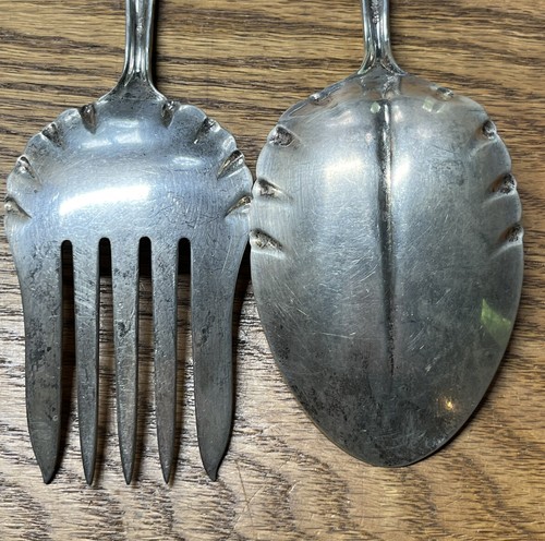Set insalata oversize Heraldic by Whiting Sterling senza monogramma - Foto 8 di 9