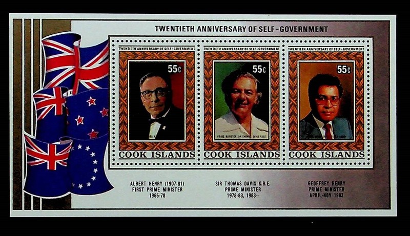 COOK ISL. Sc 879 NH SOUVENIR SHEET OF 1985 - PRESIDENTS - Sc$3.75 - (DL24)