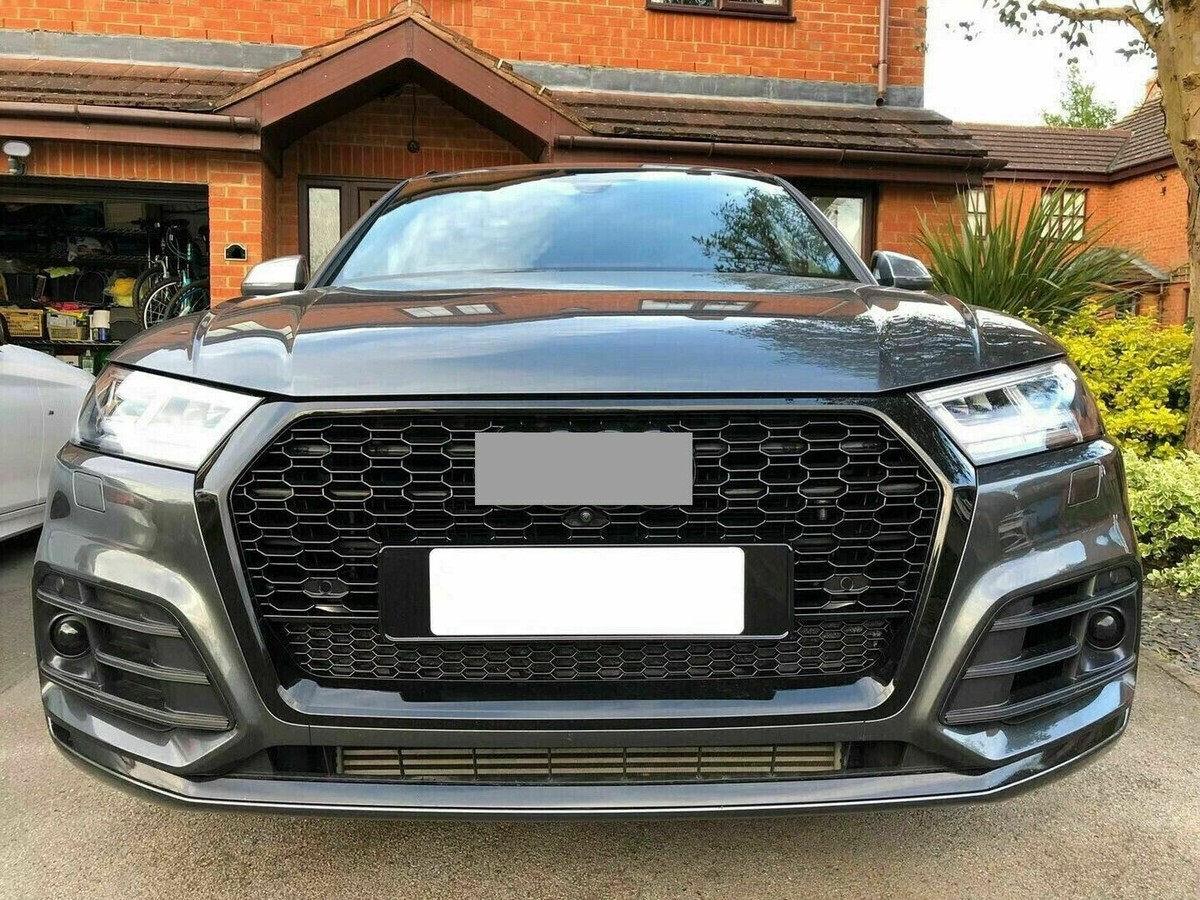 Audi SQ5 Q5用フロントグリル ブラック　FY 新品 For Audi Q5 2018 - 2021 Front bumper Grille Upper Black SQ5