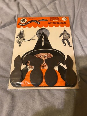BEISTLE HALLOWEEN Witch Dancer Hanging Decoration Vintage Art NEW IN PACKAGE