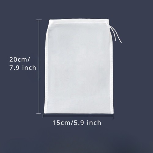 100-300 Micron Hole Nylon Filter Bag Reuseable Thickened Mesh Filter Drawstring - Picture 11 of 13