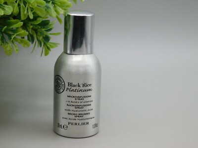Perlier Black Platimum Microinfusion Spray with Hyaluronic Acid 1.0 oz NWOB