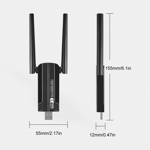 Netzwerkadapter Laufwerk Free WiFi Dongle Wireless Netzwerkkarte 867Mpbs für Desktop - Bild 10 von 12
