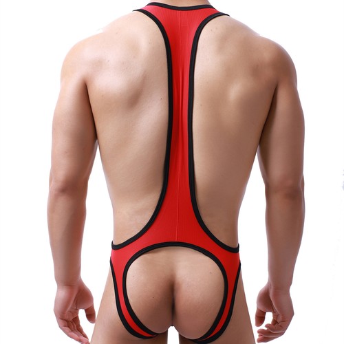 Herren Body Turnanzug Jockstrap Reizwäsche Wrestling Overall Dessous - Bild 12 von 23