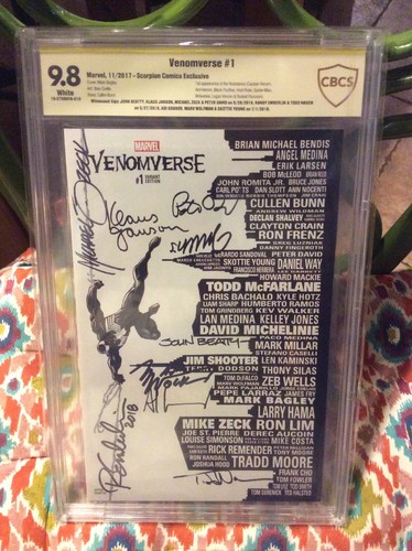 VENOMVERSE #1 NYCC Variant 9X SIGNED ZECK YOUNG GRANOV JANSON WOLFMAN CBCS 9.8