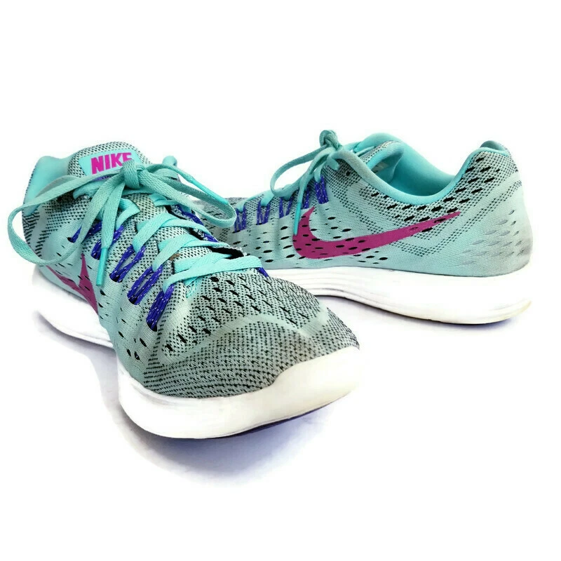Nike Lunar Tempo Mujer Talla 10 Verde Agua Púrpura Correr Entrenamiento Zapatos Atléticos Foto 3 de 4