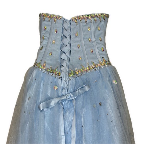 Long Dress Great For Quinceanera Prom Birthday Sweet 16 Size 4 & 6 Baby Blue New - 第 7/8 張圖片
