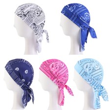 5 Packs Beanie Cap Skull Cap Pirate Hats for Men and Women Bandana Head Wrap