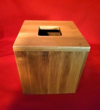 Wooden Bamboo Barrel Tissue Box Holder